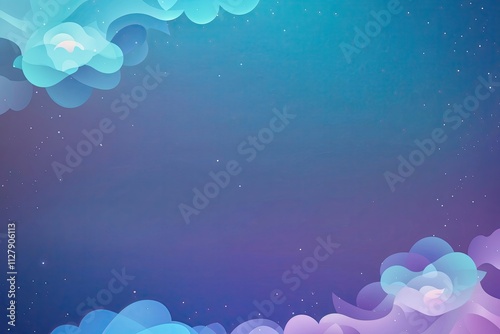 Gentle Blue Dreamy Gradient Background Illustration