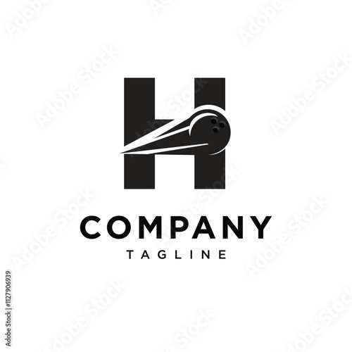 Letter H Bowling Logo Icon Vector