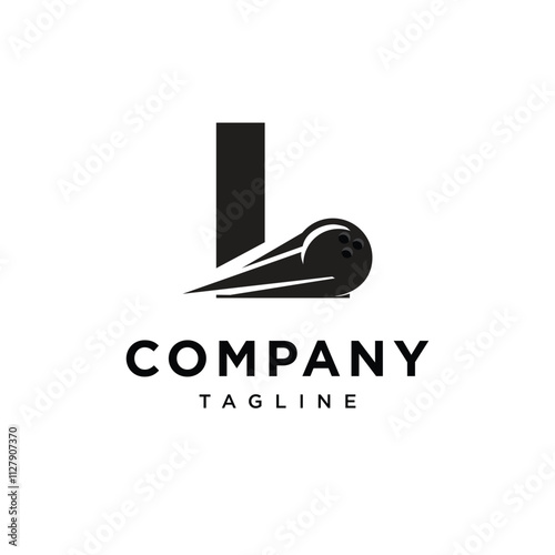 Letter L Bowling Logo Icon Vector