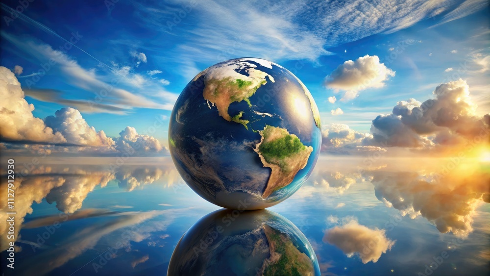 4K Earth loop: rotating globe, realistic clouds, reflective surface, perfect for architectural photography projects. 4K Earth loop: rotating globe, realistic clouds, reflective surface, perfect for architectural photography projects.