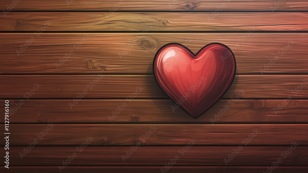 Heart symbol on wooden background for Valentine's Day decoration ideas and inspiration Heart symbol on wooden background for Valentine's Day decoration ideas and inspiration