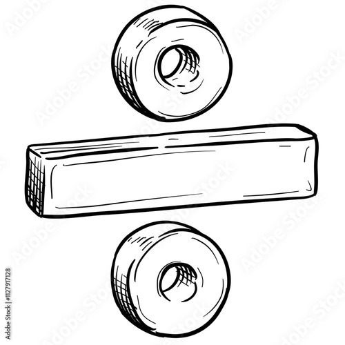 Division Symbol Handdrawn Illustration