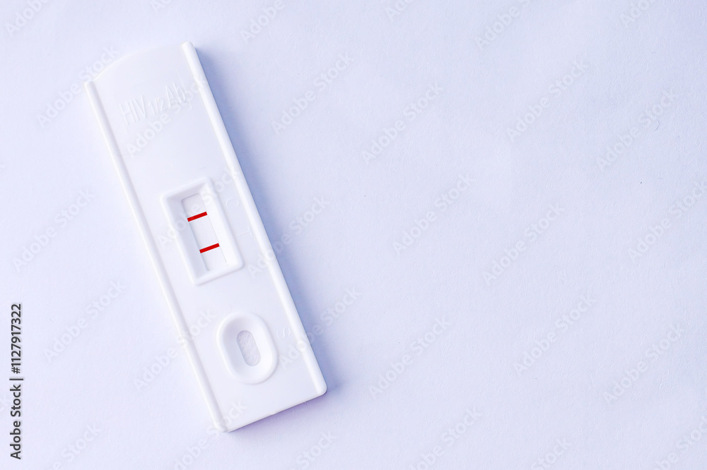 Flat Lay Of Positive HIV Test Kit Flat Lay Of Positive HIV Test Kit