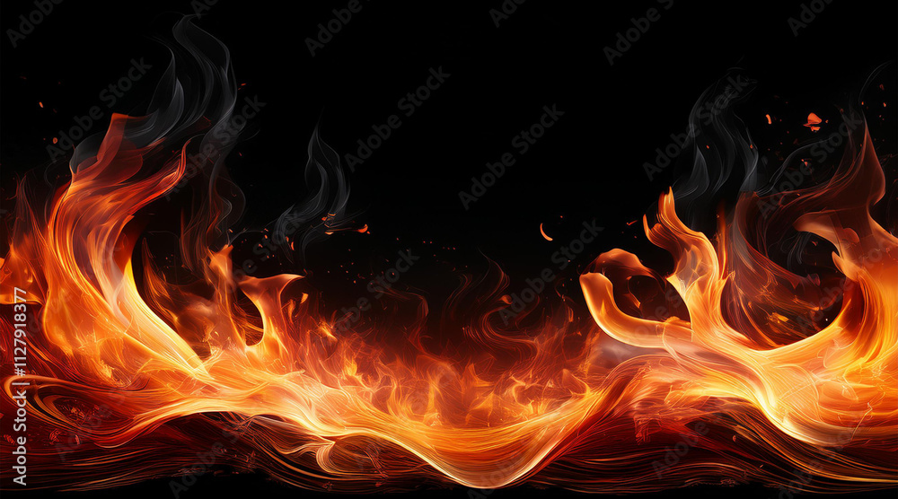 Fototapeta premium fire flames background