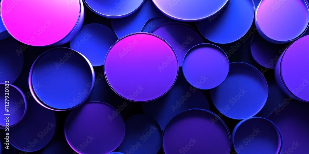 Abstract background with vibrant purple and blue circles. Abstract background with vibrant purple and blue circles.