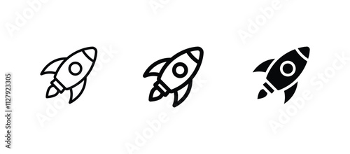 Rocket icon. Rocket launched icon vector