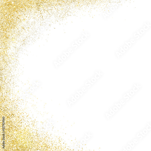 Gold Glitter corner Border 
