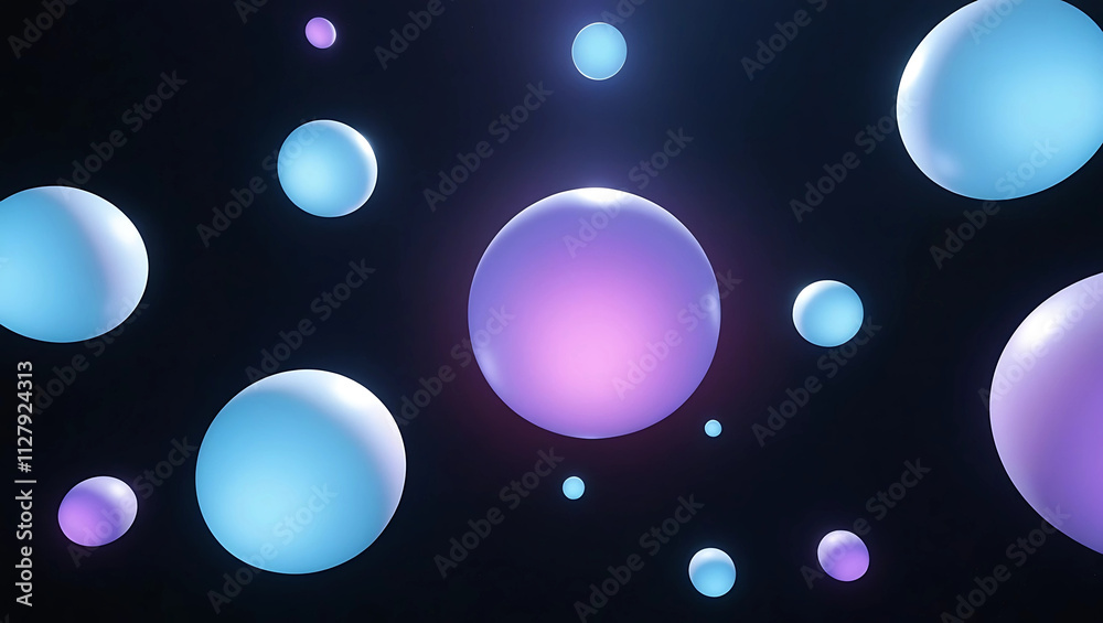 Abstract glowing spheres background Abstract glowing spheres background