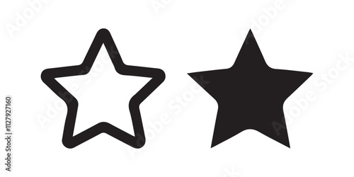 Abstract premium star silhouette vector design.