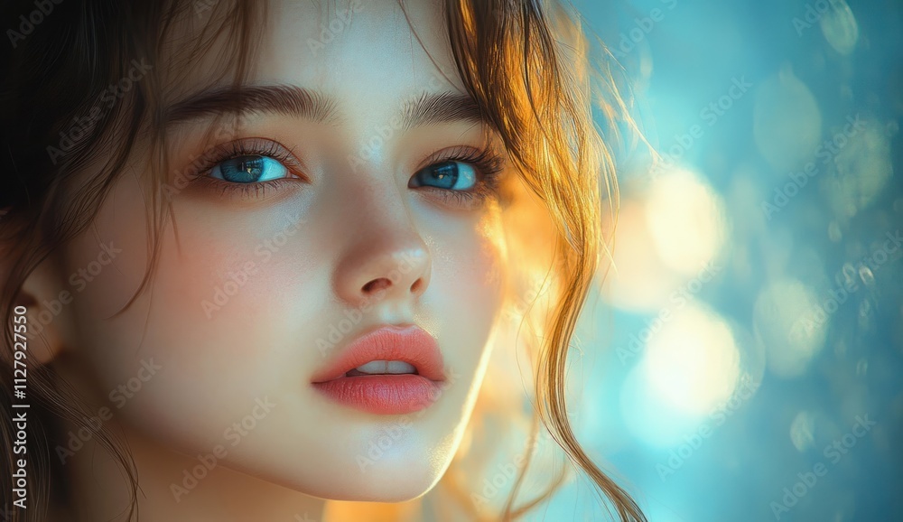 Young Woman Skincare Beauty Portrait Natural Light Young Woman Skincare Beauty Portrait Natural Light
