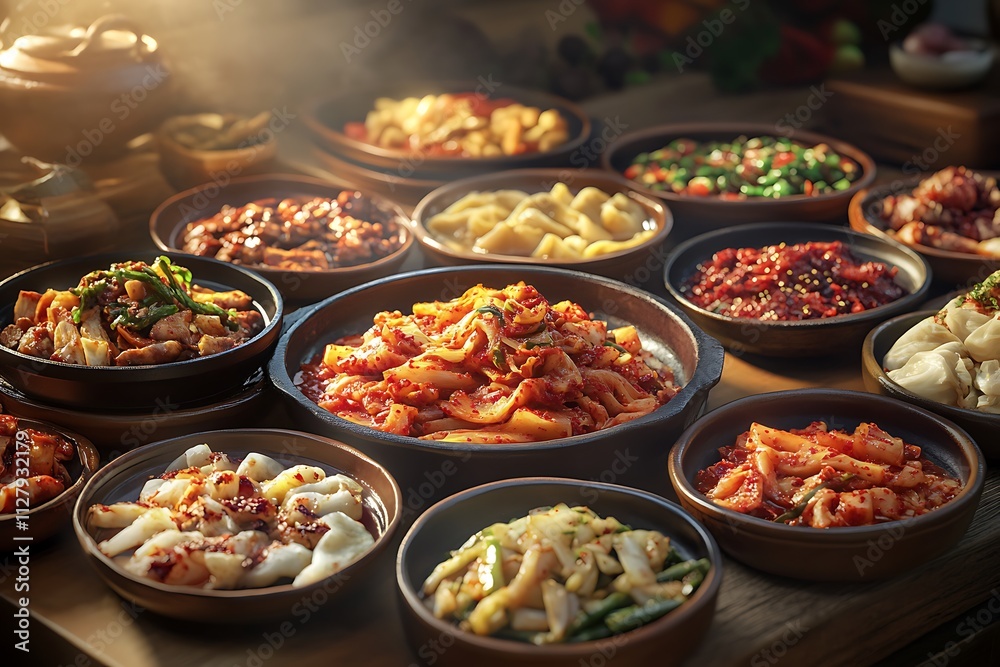 A variety of colorful dishes displayed in bowls, showcasing a feast of flavors and textures. A variety of colorful dishes displayed in bowls, showcasing a feast of flavors and textures.