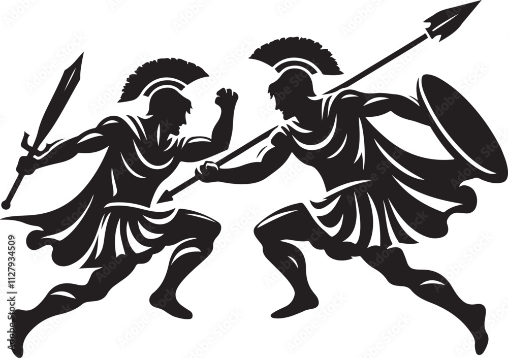 Fototapeta premium Battle of gladiators