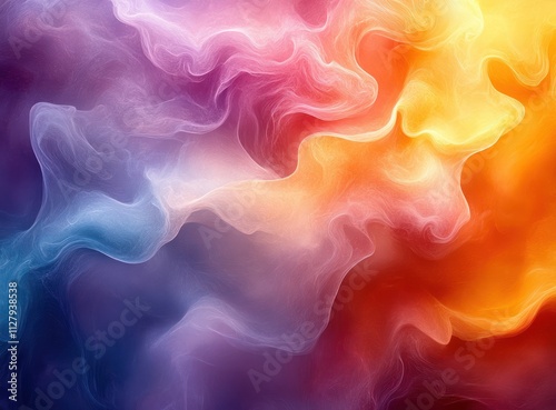 Colorful Pastel Abstract Pattern Flowing Cloud Design