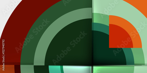 Target circle geometric abstract shapes. Vector Illustration For Wallpaper, Banner, Background, Card, Book Illustration, landing page