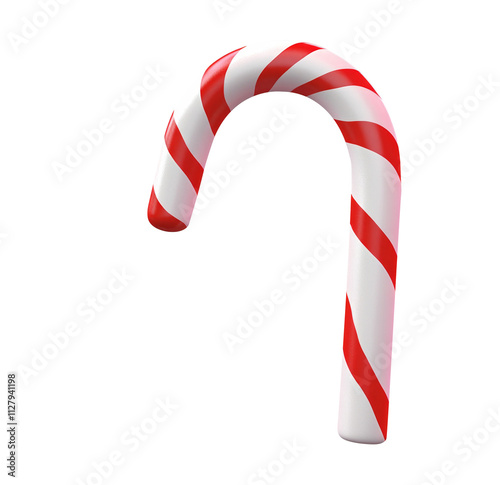 High-Quality PNG Christmas candy cane Isolated on White Background – High Resolution