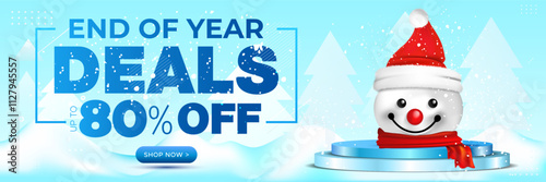 Deals, Discount, offer, sale banner poster for Christmas. winter, end of year Logo unit. Digital Website, Ecommerce Advertising, Promo Offers Label Design. Vector Layered illustration