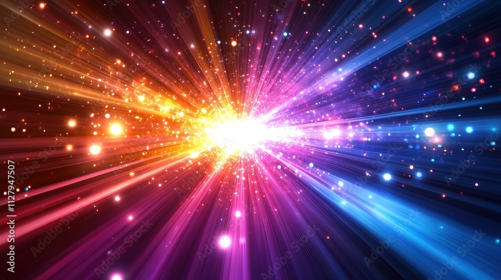 Naklejka premium Texture with light effect dynamic colorful energy