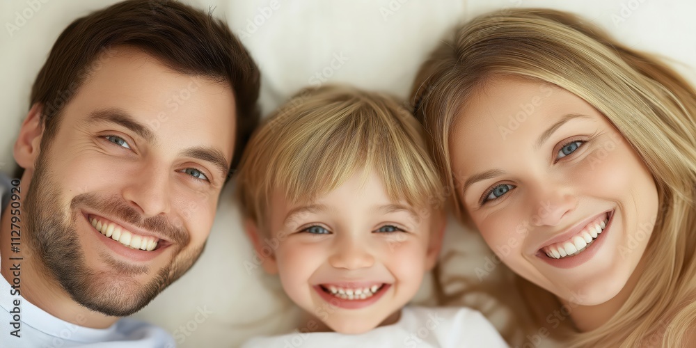A radiant family of three enjoys a close-up moment filled with smiles and warmth. Their expressions showcase a deep connection, love, and joy experienced in their family life. A radiant family of three enjoys a close-up moment filled with smiles and warmth. Their expressions showcase a deep connection, love, and joy experienced in their family life.
