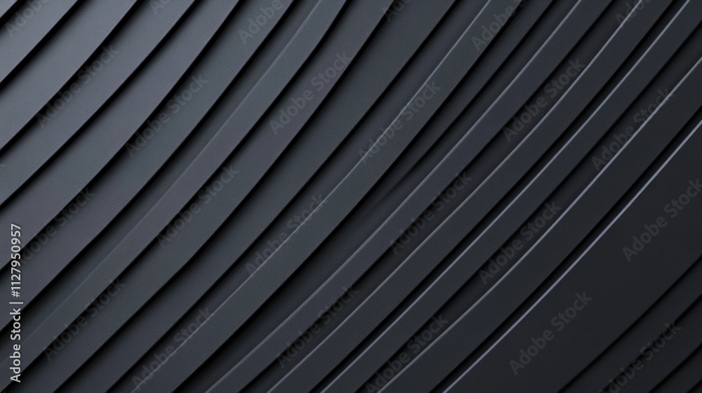 Obraz premium Abstract dark gray curved lines background.