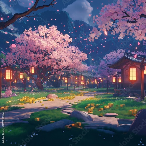 nice theme landscape for anime background