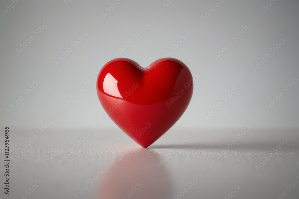 Fototapeta premium there is a red heart shaped object on a white surface