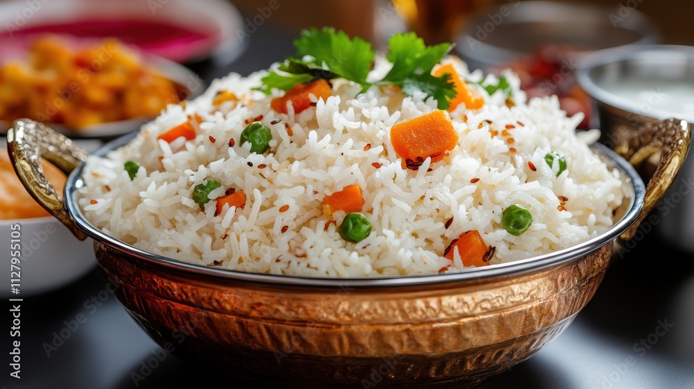 Lightly Spiced Pulao with Fresh Vegetables and Fragrant Rice Lightly Spiced Pulao with Fresh Vegetables and Fragrant Rice