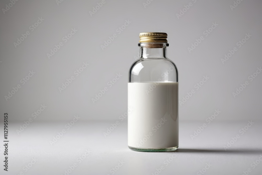 there is a bottle of milk sitting on a table there is a bottle of milk sitting on a table