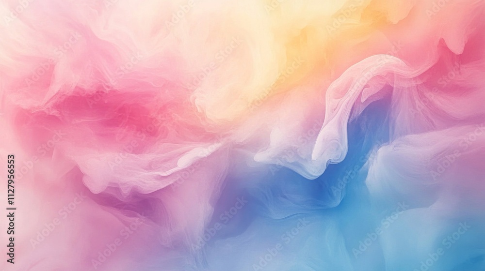 Abstract Pastel Swirls of Color and Light Abstract Pastel Swirls of Color and Light