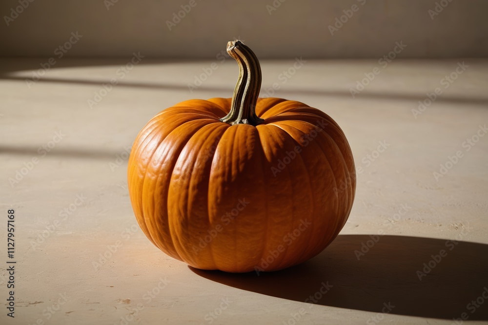 there is a small pumpkin sitting on a table in the sun there is a small pumpkin sitting on a table in the sun
