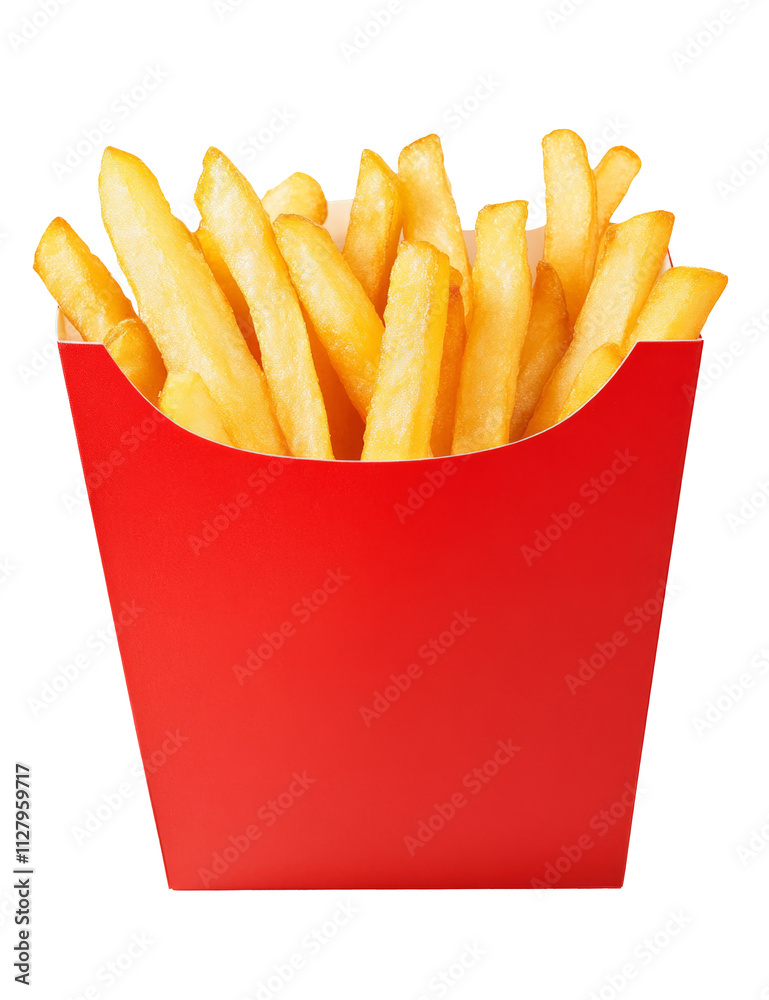High-Quality PNG of French fries in paper bucket isolated on white background, French fries on white PNG file – High Resolution High-Quality PNG of French fries in paper bucket isolated on white background, French fries on white PNG file – High Resolution