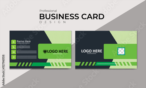Creative and modern business card template and Modern and minimalist Green color business card layout and corporate business cards layout.