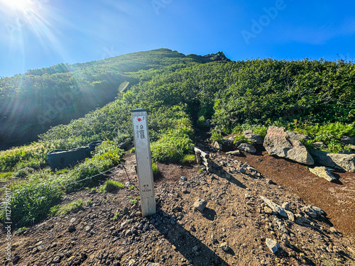 Obraz na płótnie 利尻島利尻山(利尻富士)九合目の眺め w salonie