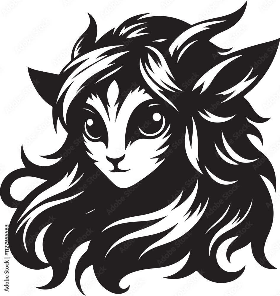 Fototapeta premium Zombie Head silhouette vector art, Zombie Head vector illustration design