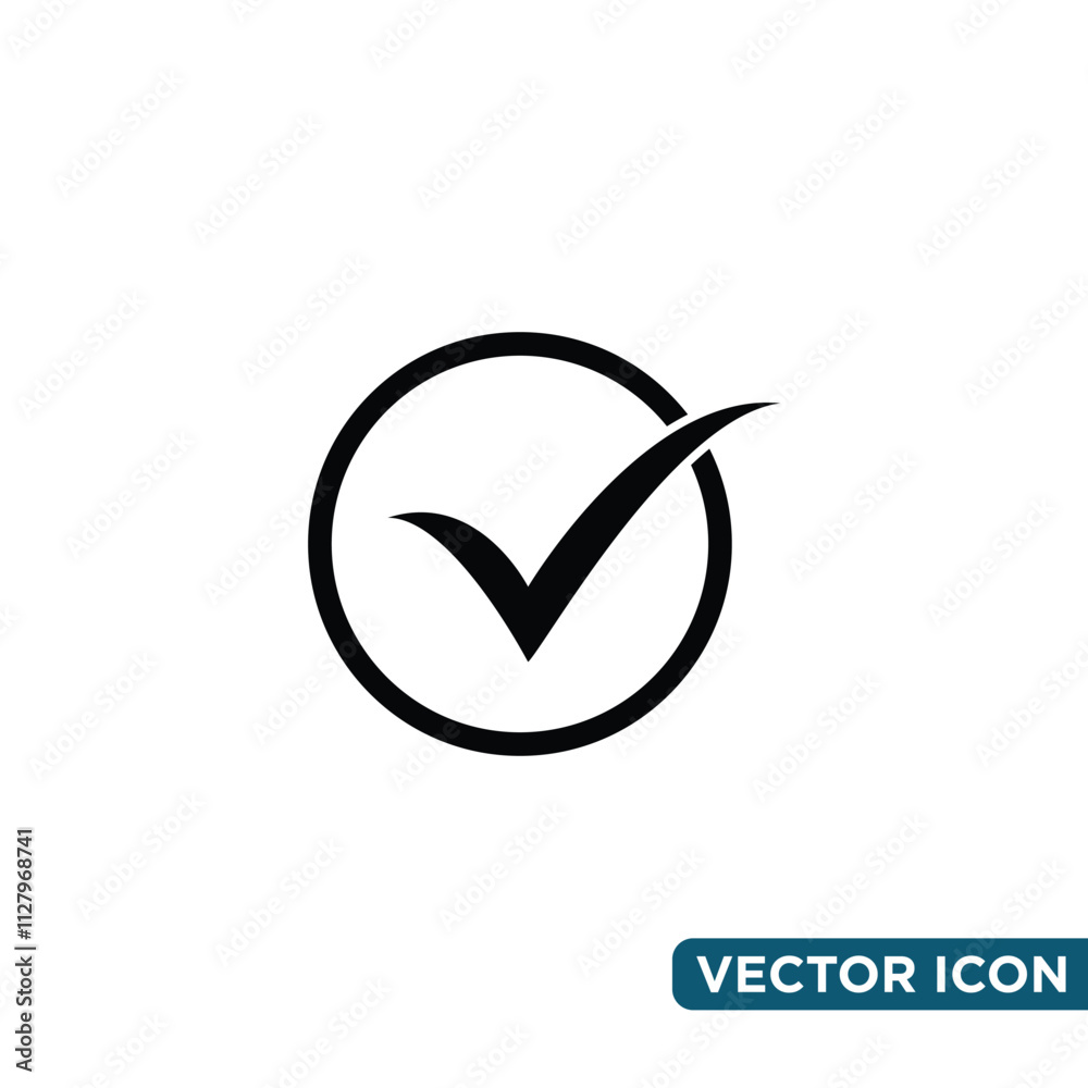 Simple Check Mark Icon Design Template Simple Check Mark Icon Design Template