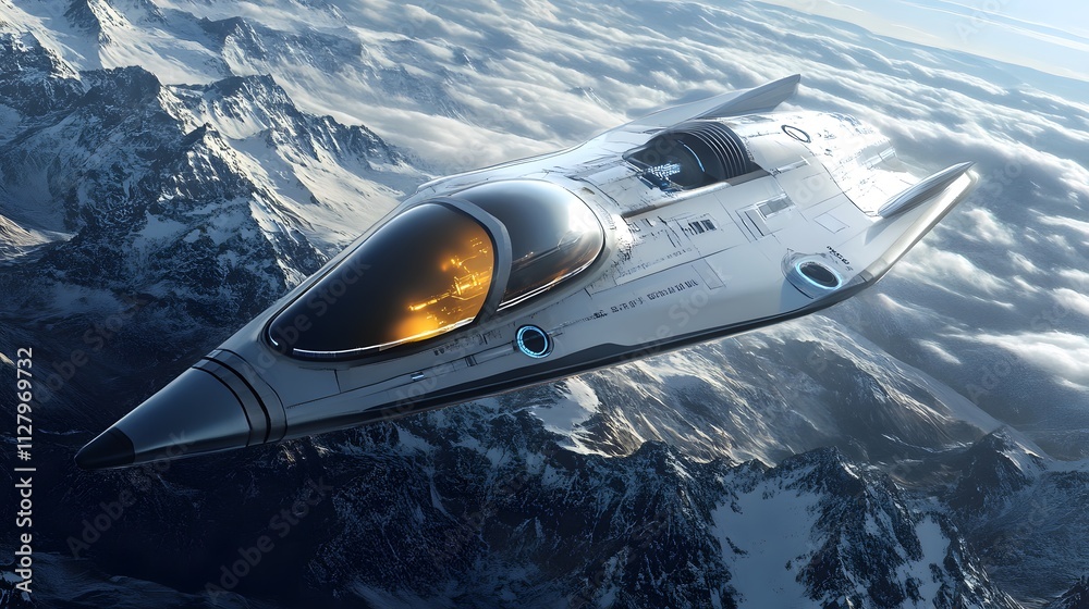 Fototapeta premium A concept image of futuristic space exploration technology