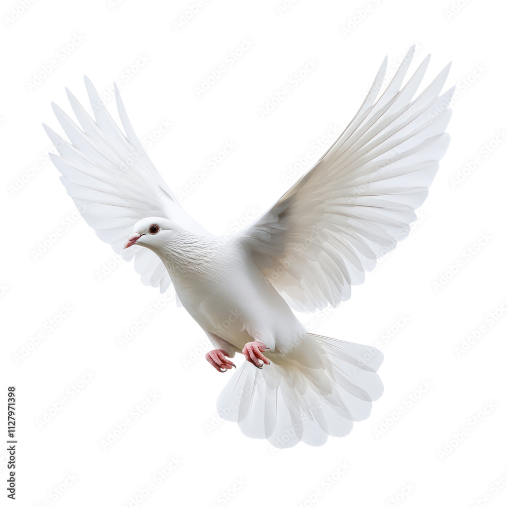White Dove in Flight White Dove in Flight