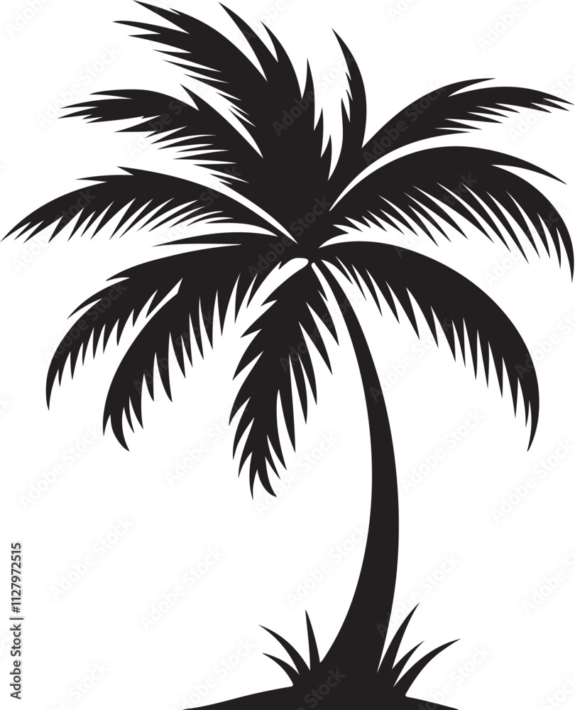 Palm Tree silhouette vector illustration design Palm Tree silhouette vector illustration design