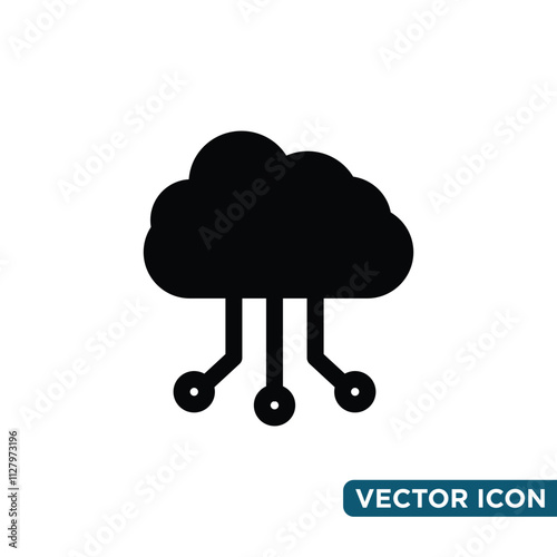 Simple Cloud Icon Design Template 