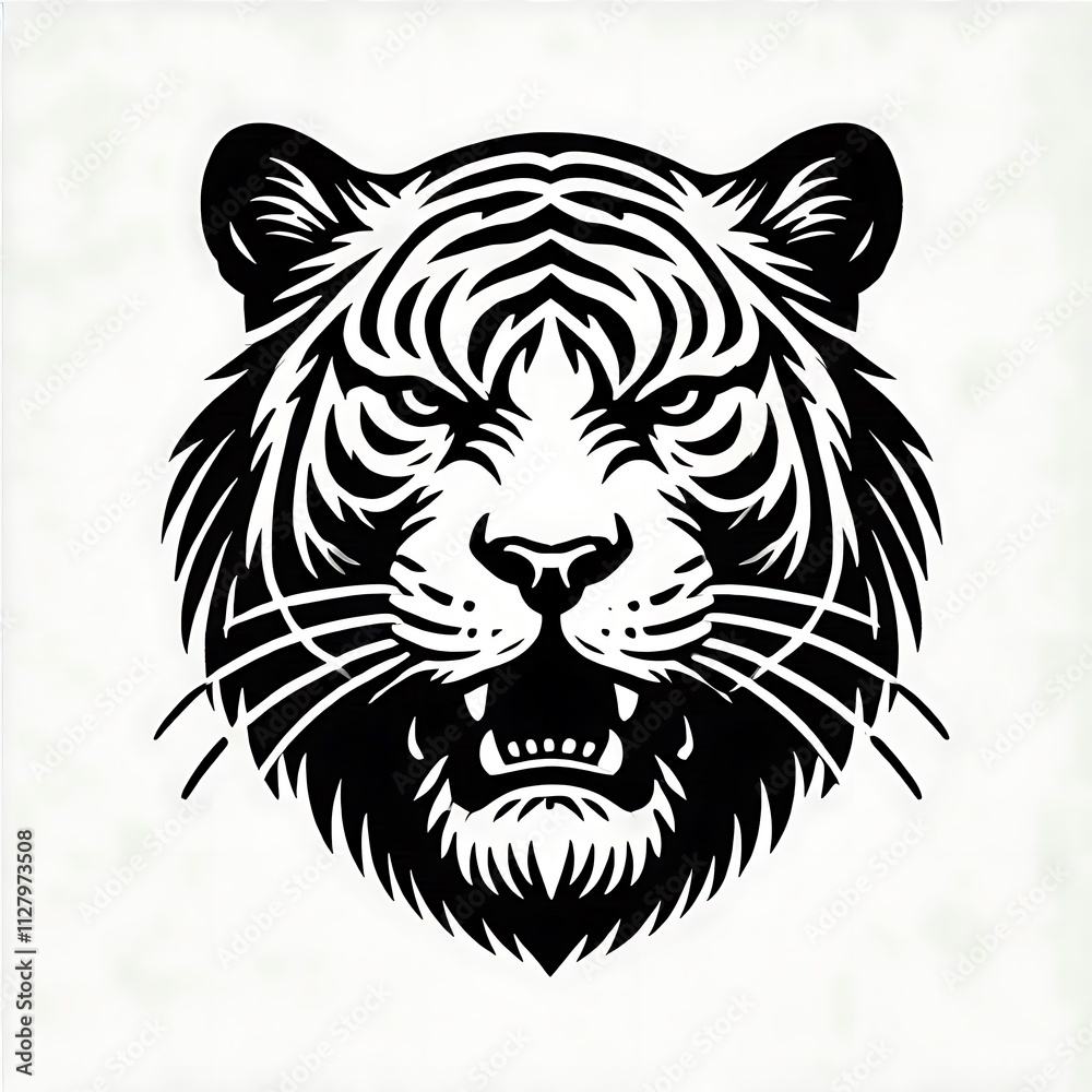 tiger head silhouette, tiger head vector logo, tiger head illustration vector black and White tiger head silhouette, tiger head vector logo, tiger head illustration vector black and White