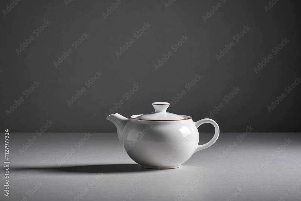 a close up of a white tea pot on a table a close up of a white tea pot on a table