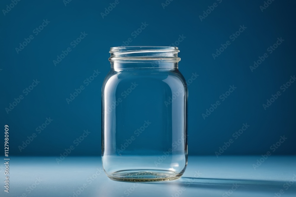 there is a glass jar with a lid on a table there is a glass jar with a lid on a table