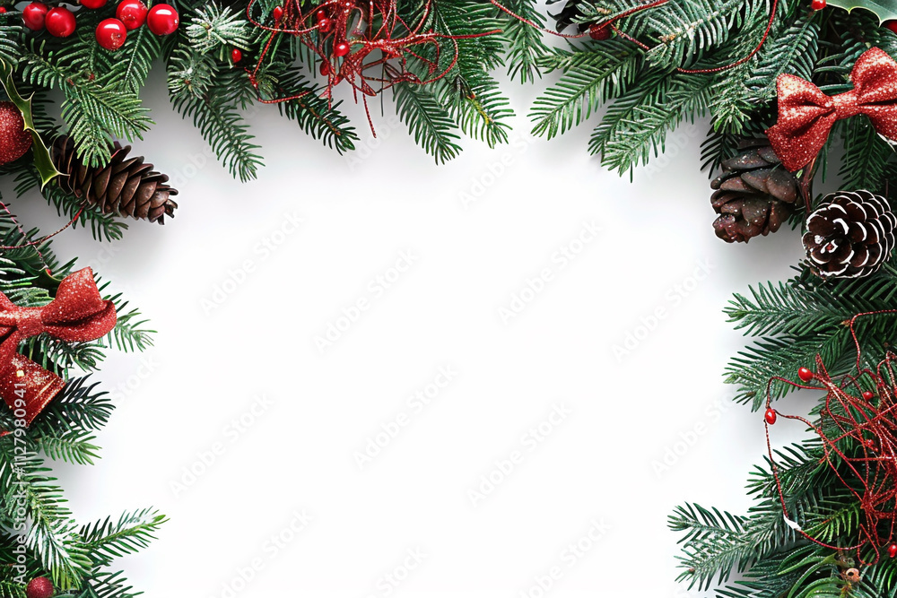 Christmas Festive Element on a White Background Christmas Festive Element on a White Background