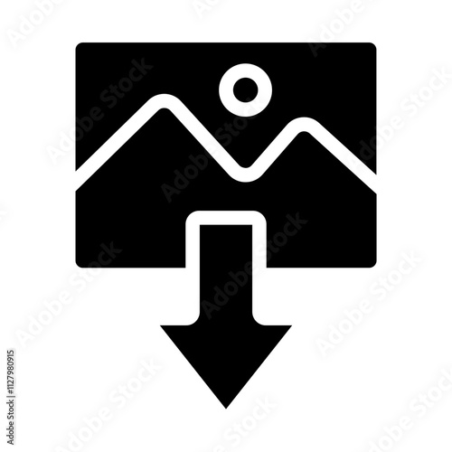 Image Download Solid Icon