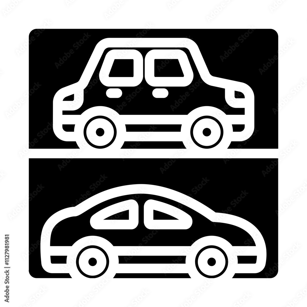 Parking Basement Solid Icon