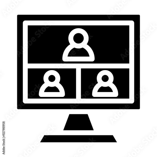 Online Meeting Solid Icon