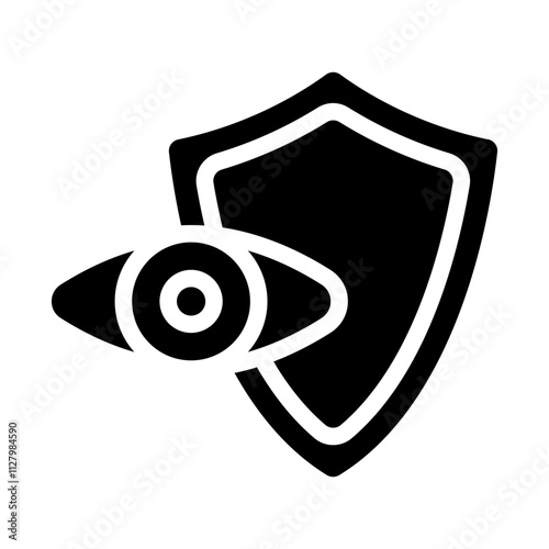 Shield Vision Solid Icon