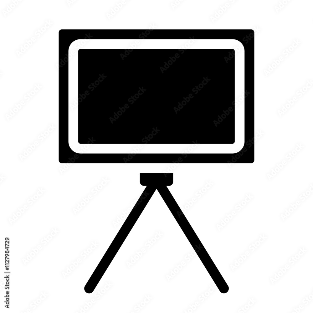 White Board Solid Icon White Board Solid Icon