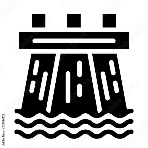 Water Dam Solid Icon