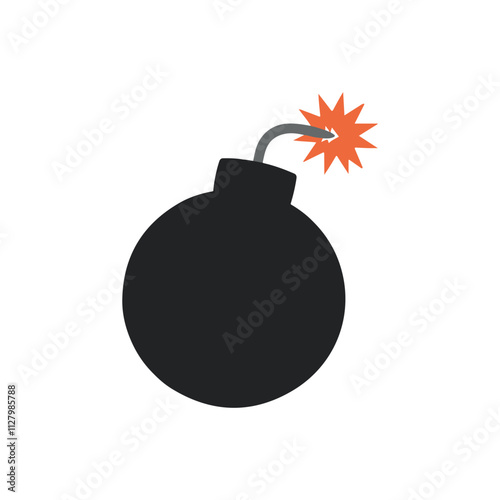 bomb icon on white background