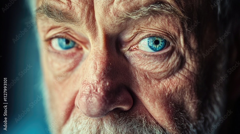 Obraz premium Person with blue eyes